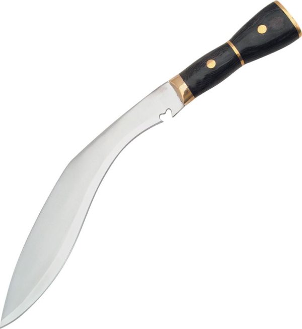 Pakistan Kukri 12in Blade - Black Laminated Wood Brass
