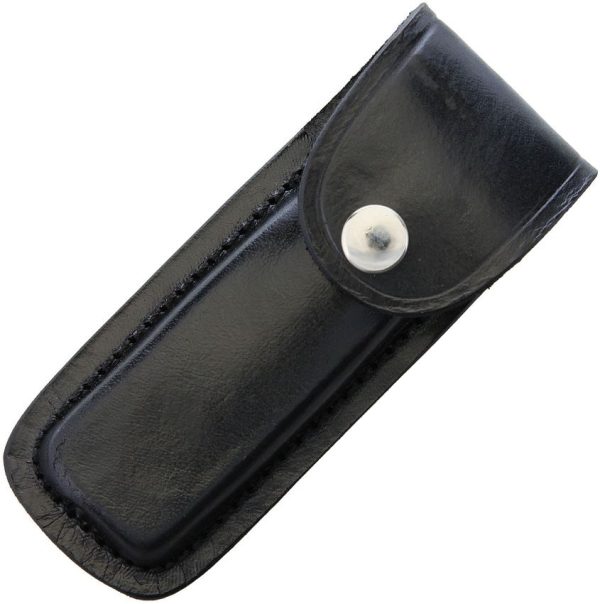 Pakistan Black Leather Belt Sheath - Snap Closure