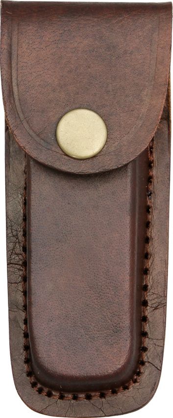 Pakistan Brown Leather Belt Sheath - Fits 4 Inch Folding Knives