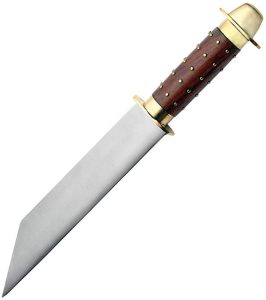 Pakistan Seax Studded Wooden Handle - 9.875 Inch Blade