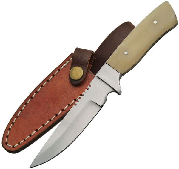 Pakistan Fixed Blade Skinner White Bone Handle