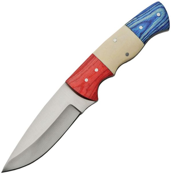 PA3383.jpg Pakistan Fixed Blade Red White Blue - 8 inches Full Tang