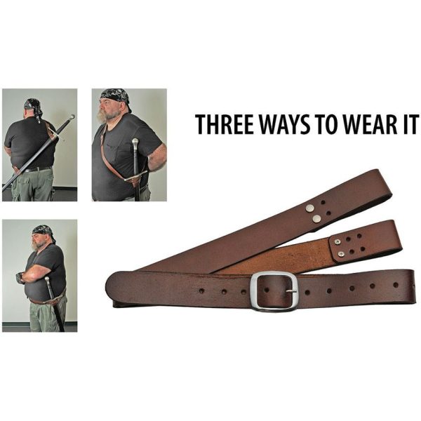 Rite Edge Sword Belt Brown - Leather with Strap