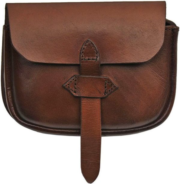 Pakistan Medieval Cross Strap Bag Brown Leather