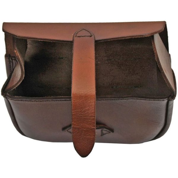 Pakistan Medieval Cross Strap Bag Brown Leather