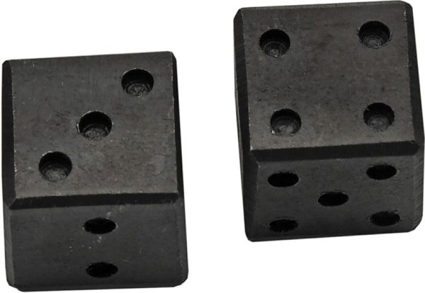 Pakistan 2Pc Forged Dice Set - Metal with Pouch