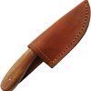 Pakistan Fixed Blade Saddle - Brown Wood Handle