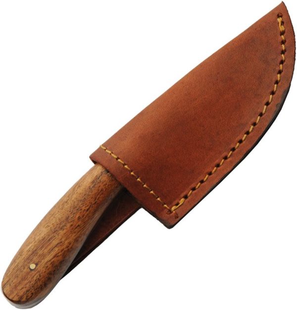 Pakistan Fixed Blade Saddle - Brown Wood Handle