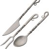Pakistan Twisted Utensil Set 3PC - Satin Finish