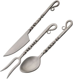 Pakistan Twisted Utensil Set 3PC - Satin Finish