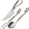 Pakistan Twisted Utensil Set 3PC - Mirror Finish
