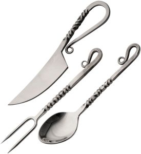 Pakistan Twisted Utensil Set 3PC - Mirror Finish