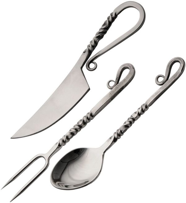 Pakistan Twisted Utensil Set 3PC - Mirror Finish
