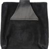 Pakistan Large Medieval Pouch - Black Suede Leather