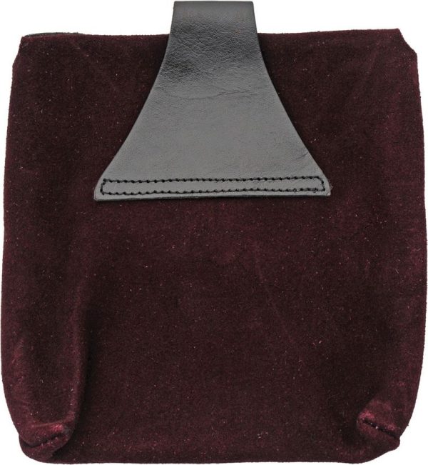 Pakistan Large Medieval Pouch - Purple Suede Leather