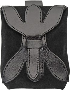 Pakistan Small Medieval Pouch Black Suede