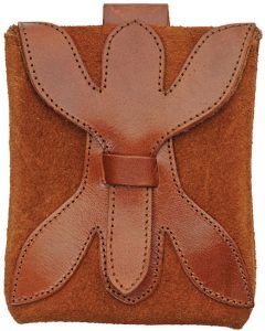 Pakistan Small Medieval Pouch Brown Suede