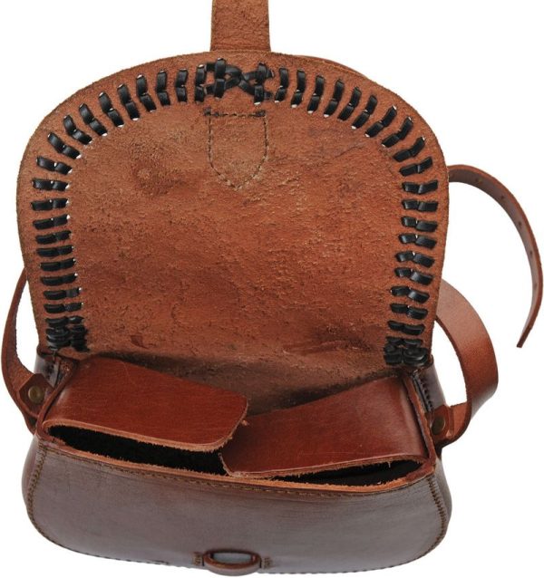 Pakistan Medieval Shoulder Bag Brown Leather