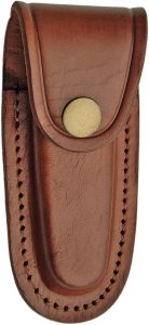 Sheaths Brown Leather Folding Knife Sheath 4 inches