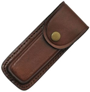 Sheaths Brown Leather Folding Knife Sheath 5 inches