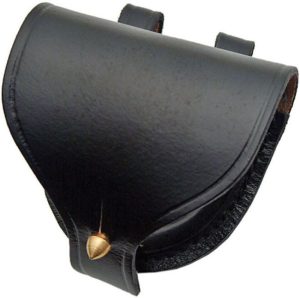 Pakistan Plain Leather Cap Pouch - Black