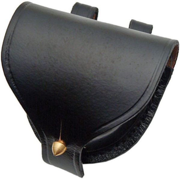 Pakistan Plain Leather Cap Pouch - Black
