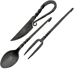 Pakistan Medieval Round Feasting Set - Carbon Steel