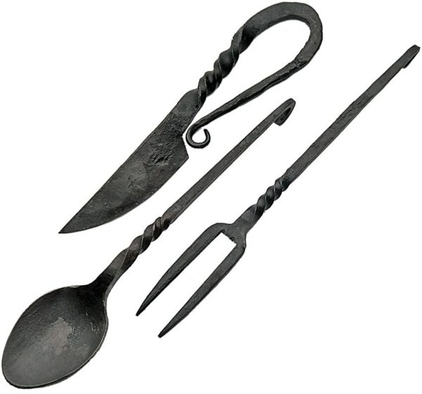 Pakistan Medieval Round Feasting Set - Carbon Steel