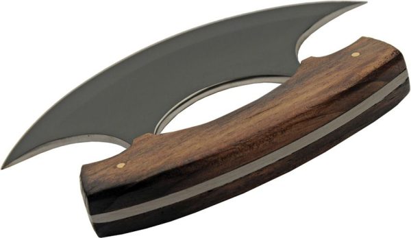 Pakistan Black Pine Ulu - Walnut Handle