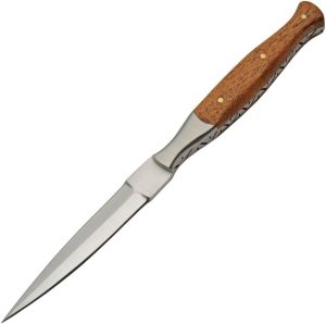 Pakistan Thin Filework Dagger Wood - Stainless Bolster