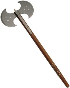 Rite Edge Medieval Double Blade Axe 34" Carbon Steel Wood Handle