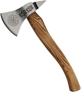 Pakistan Lucky Love Axe 16" Fixed Blade Ash Wood Handle Sheath