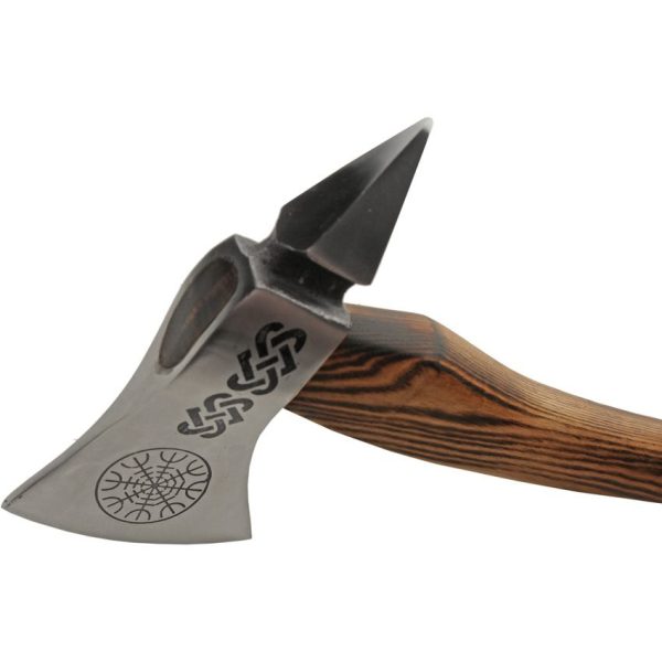 Pakistan Lucky Love Axe 16" Fixed Blade Ash Wood Handle Sheath