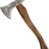 Pakistan Skull Grinder Axe Fixed Blade Stainless Steel Ash Wood