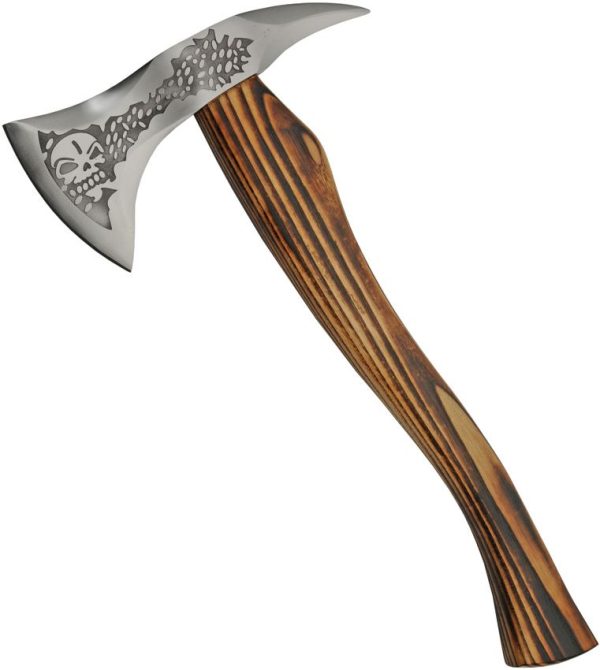Pakistan Skull Grinder Axe Fixed Blade Stainless Steel Ash Wood