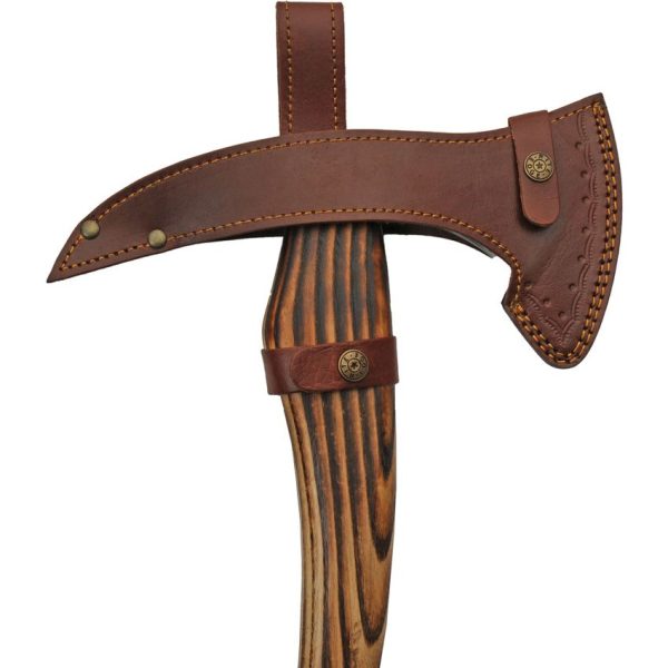 Pakistan Skull Grinder Axe Fixed Blade Stainless Steel Ash Wood