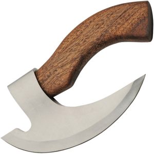 PA882461.jpg Pakistan Viking Broad Axe - Satin Stainless Brown Wood