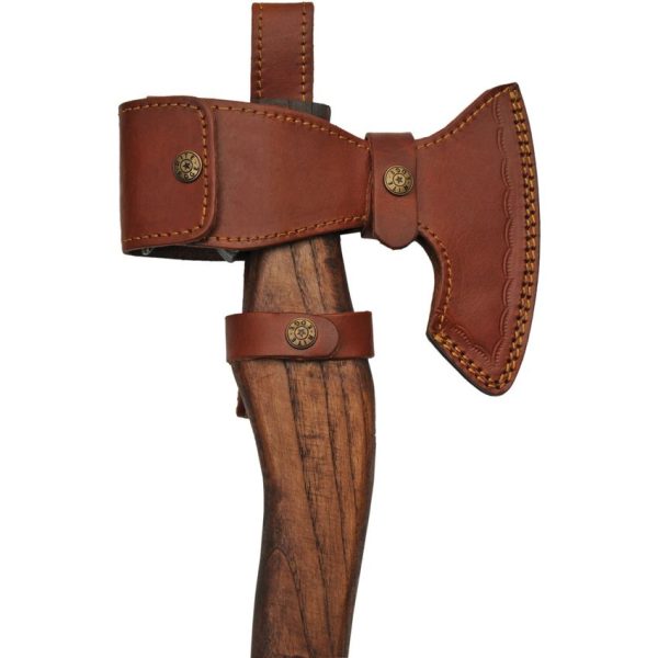 Pakistan Hammer Axe Wolf 19" Fixed Blade Ash Wood Handle Sheath