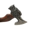 Pakistan Hammer Axe Wolf 19" Fixed Blade Ash Wood Handle Sheath