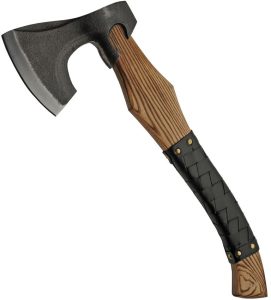 PA882465.jpg Pakistan Rune Bearded Axe Fixed Blade Stainless 6.5" Head