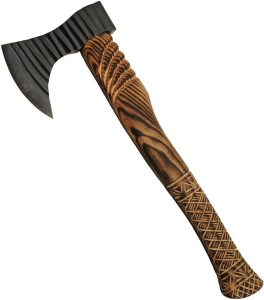 PA882468.jpg Rite Edge Grooved Bearded Axe 7" Black Stainless Fixed Blade