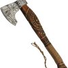 PA882469.jpg Pakistan Etched Viking Axe 20.5" Stainless Steel Ash Wood