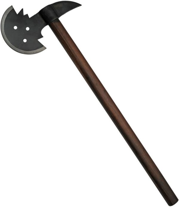 India Made Medieval Warrior Axe 11" Head Brown Wood Handle