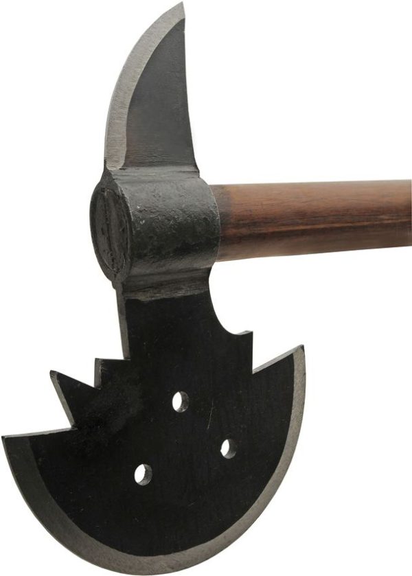 India Made Medieval Warrior Axe 11" Head Brown Wood Handle