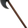 PA882475.jpg India Made Medieval Bearded Axe 12" Forged Head Brown Wood