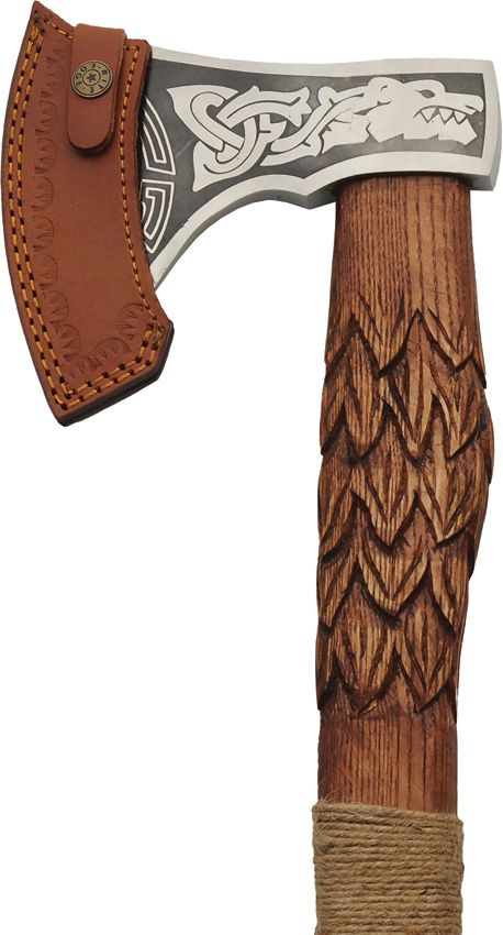 PA882488_add_01.jpg Rite Edge Dragon Scale Axe 22" Ash Wood Handle Fixed Blade