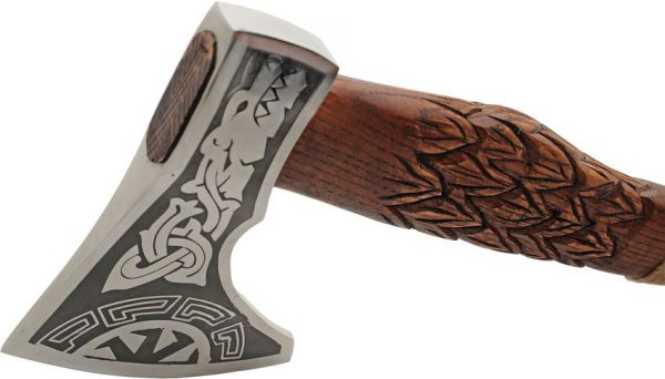 PA882488_add_03.jpg Rite Edge Dragon Scale Axe 22" Ash Wood Handle Fixed Blade