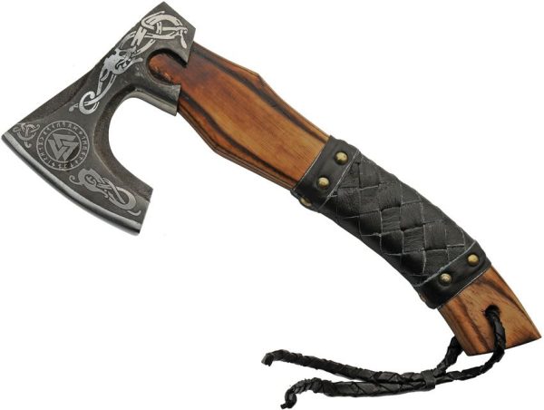 PA882491.jpg Pakistan Nordic Throwing Axe 12.5" Stainless Fixed Blade