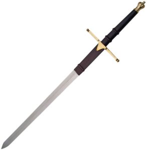 Pakistan Wallace Sword 42" Stainless Fixed Blade Leather Scabbard