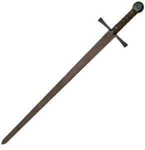 Pakistan Rustic Broadsword - High Carbon Steel Brown Leather